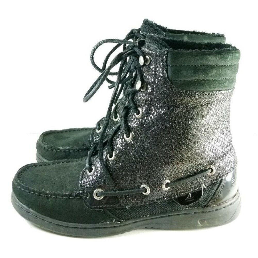 Sperry Top Sider Lace Up Boot Lined Women's Sz 6